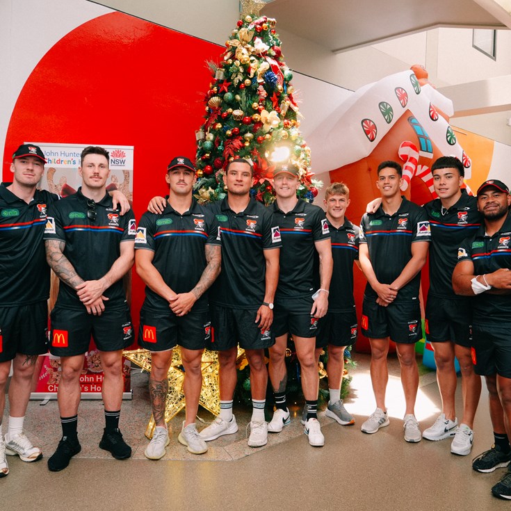 NRL side visit children at John Hunter Hospital as part of annual Christmas visit