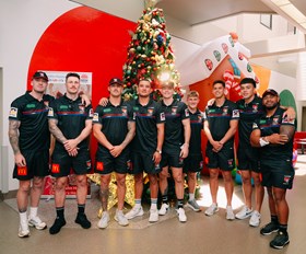 NRL side visit children at John Hunter Hospital as part of annual Christmas visit