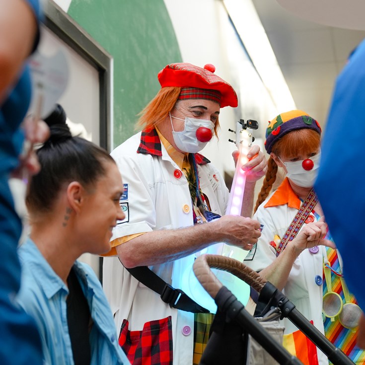 Knights support Humour Foundation Clown Doctors