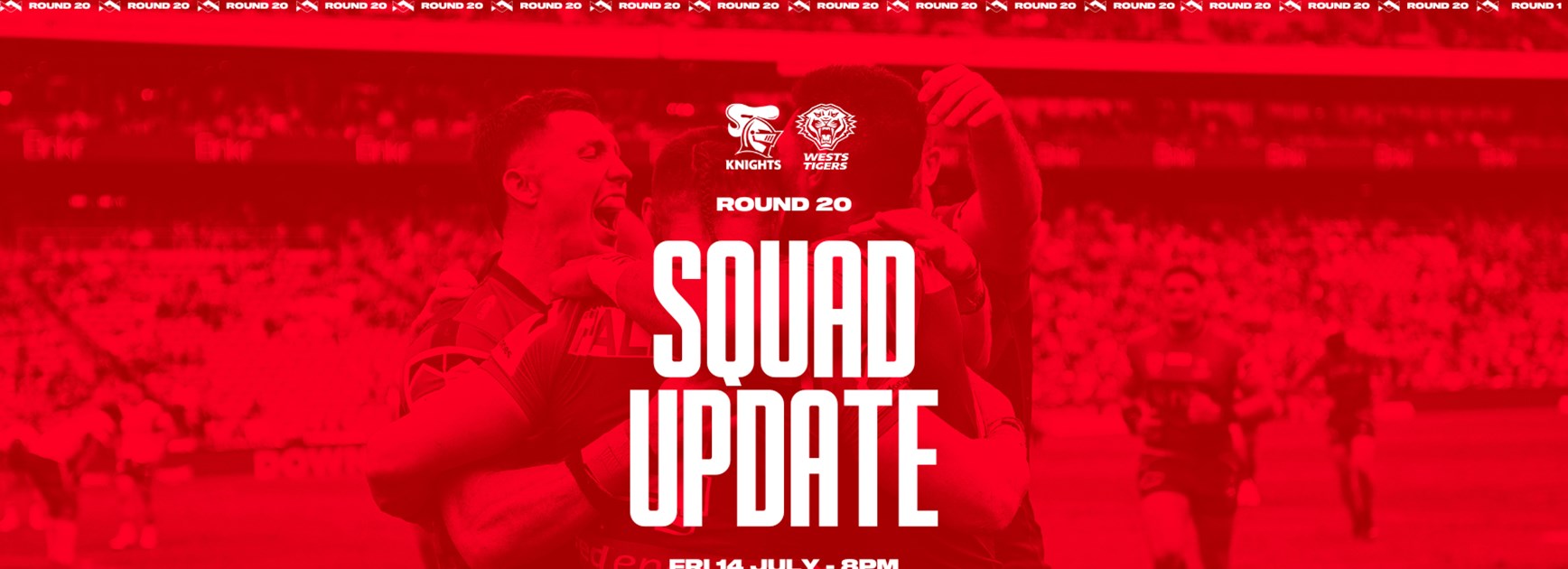 Squad Update: Late change in the centres