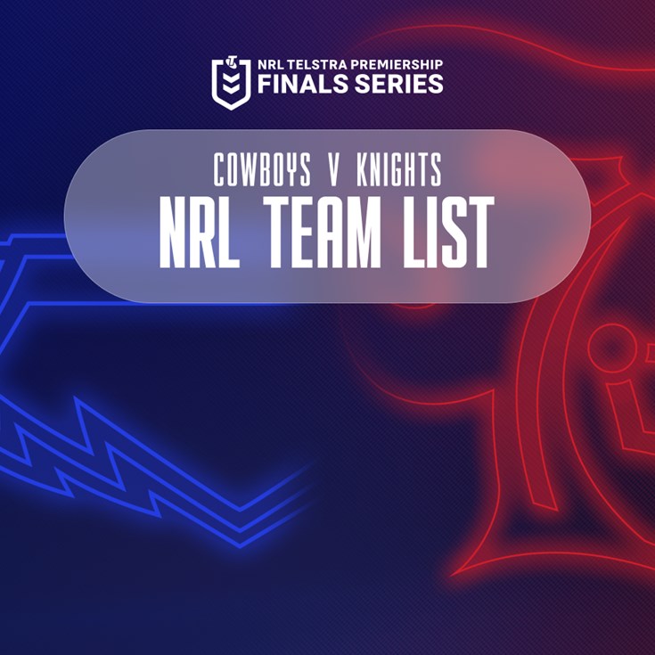 Cowboys v Knights Elimination Final NRL team list