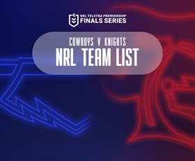 Cowboys v Knights Elimination Final NRL team list