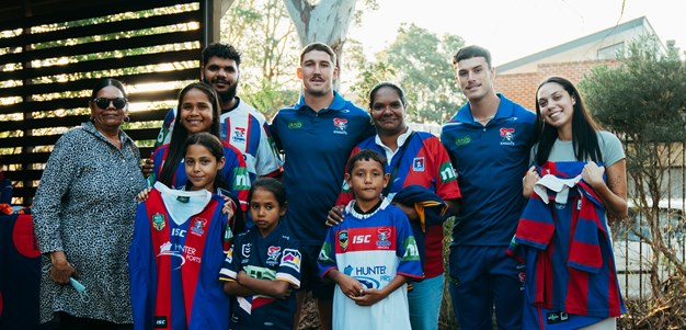 Knights and Classic deliver trade-up jerseys to Awabakal