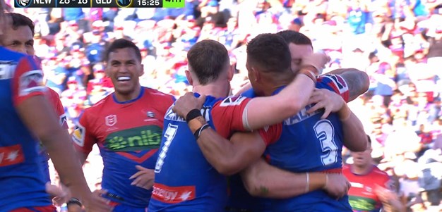 Dane Gagai try extends Knights lead