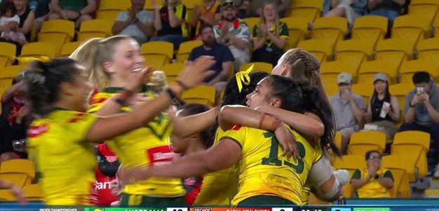 Upton and Aiken combine for stunning Jillaroos try